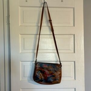 Patricia Nash Leather Camo Crossbody Bag